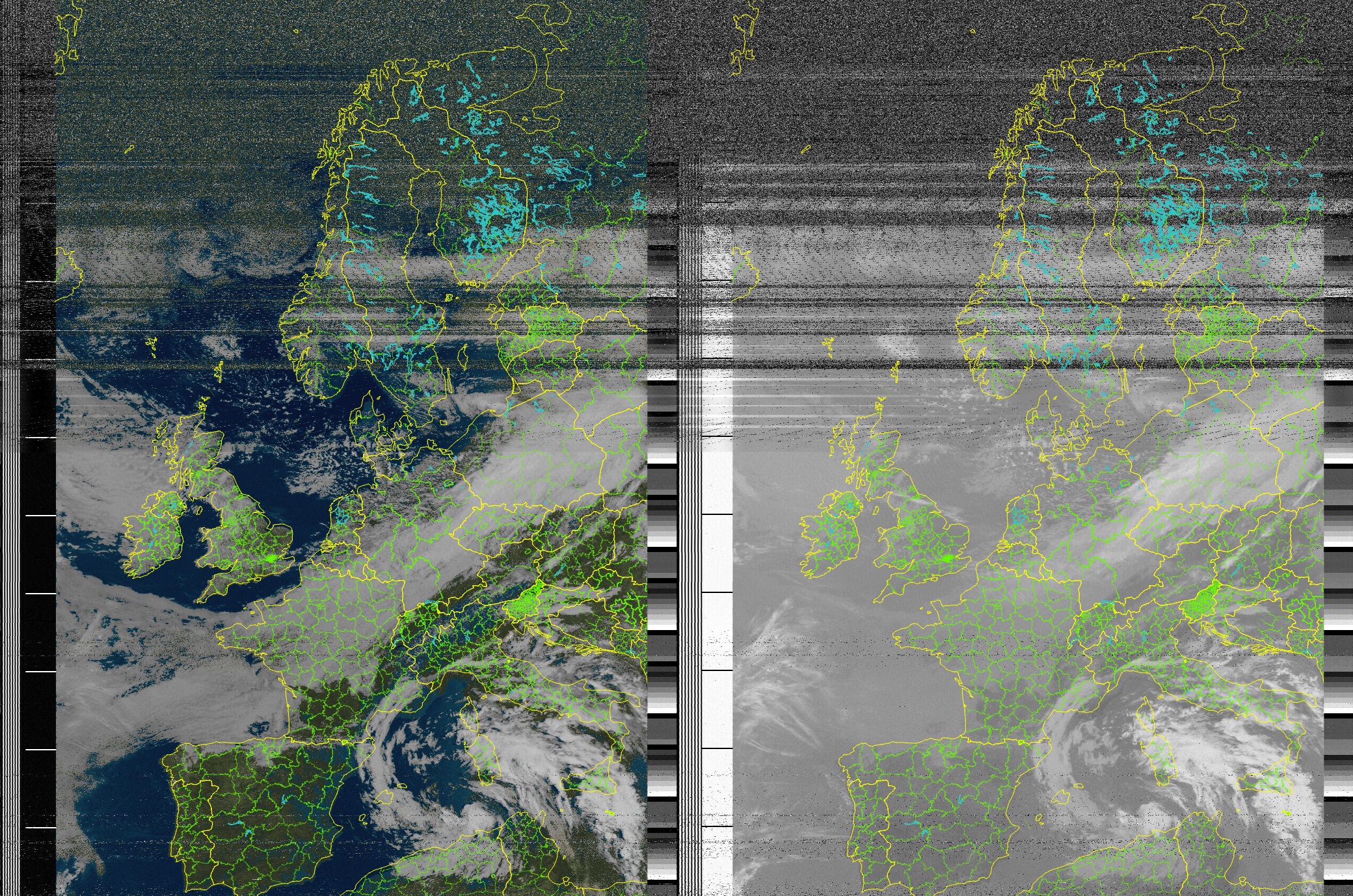 Satellite image captured from NOAA 15 satellite on 27/05/2022 at 9:43.